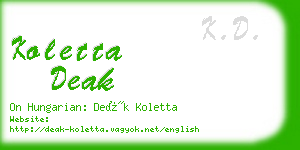 koletta deak business card
